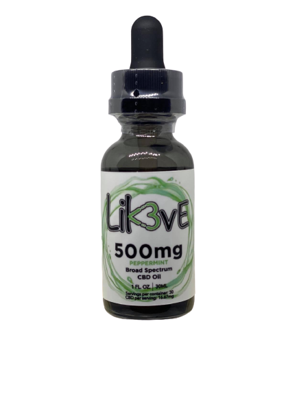 500MG Broad Spectrum THC Free CBD Oil - By Lik3ve (Likove)