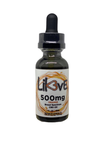 500MG Broad Spectrum CBD Oil - Orange By Lik3ve (Likove)