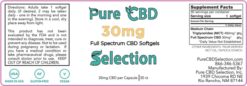 Full Spectrum CBD Soft Gels 30MG 1